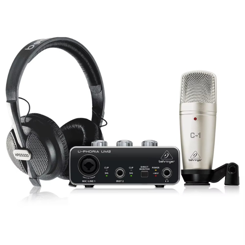 Audio Interface Usb - Behringer U-Phoria Studio Complete Recording Bundle