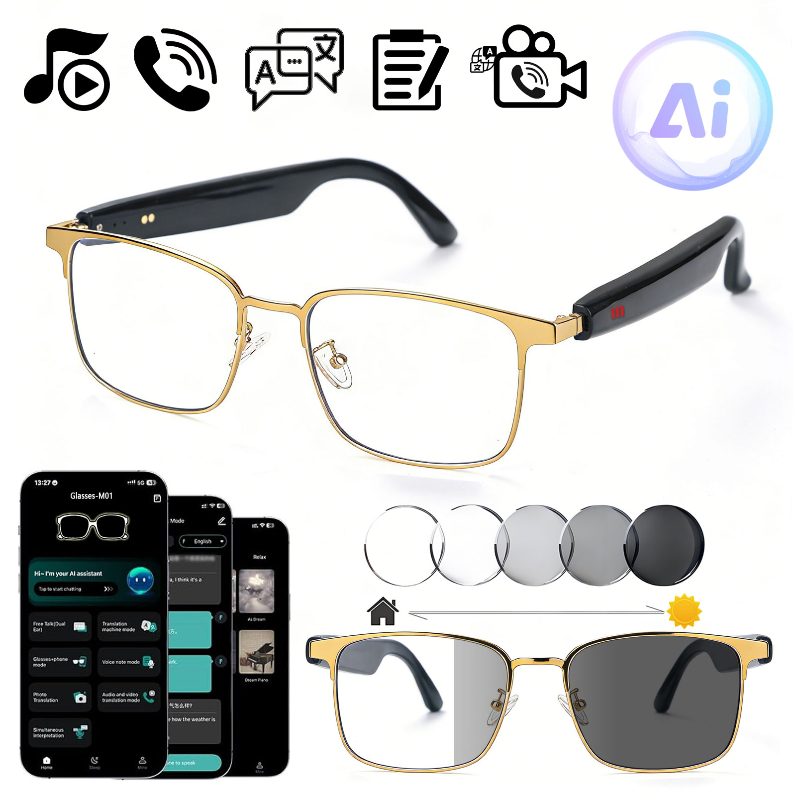 Smart Audio Glasses, Real-Time - огляд і ціна Audio Music Apps