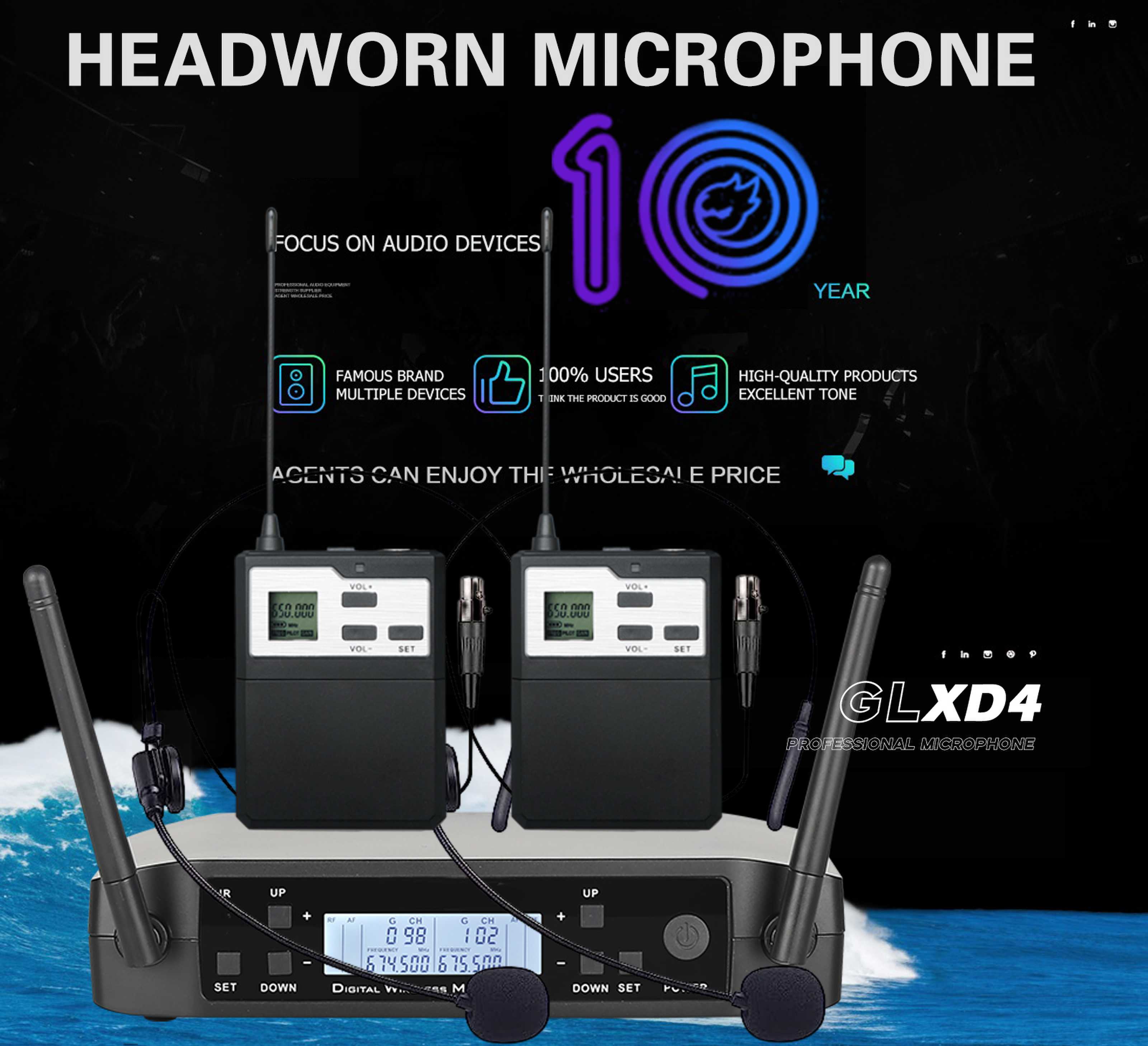 UHF Wireless Headset Microphon - огляд і ціна Shure Mic Sm58