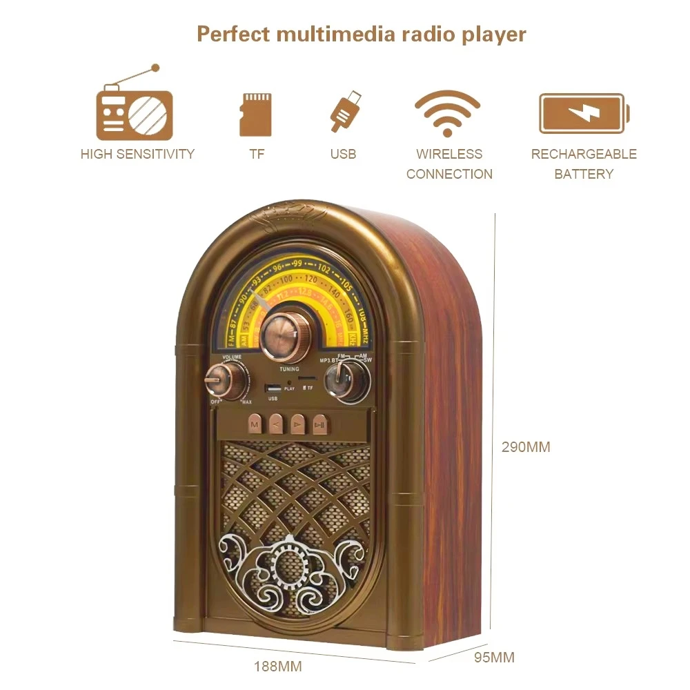 R-1950BT Retro Portable Rechar - огляд і ціна Audio Music Apple