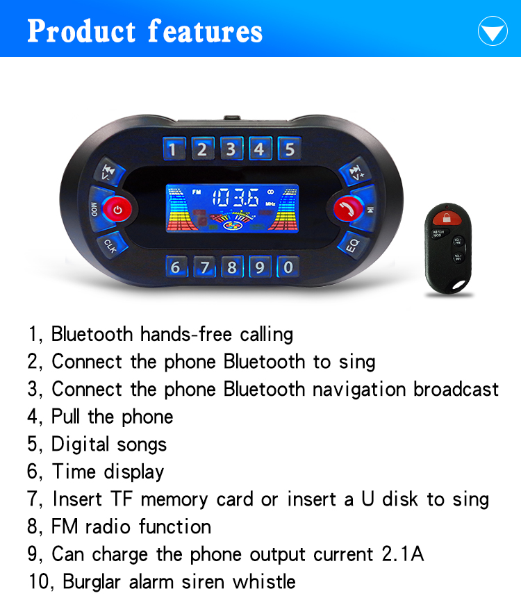 MT730 Motorcycle Bluetooth Spe - огляд і ціна Audio Music Play