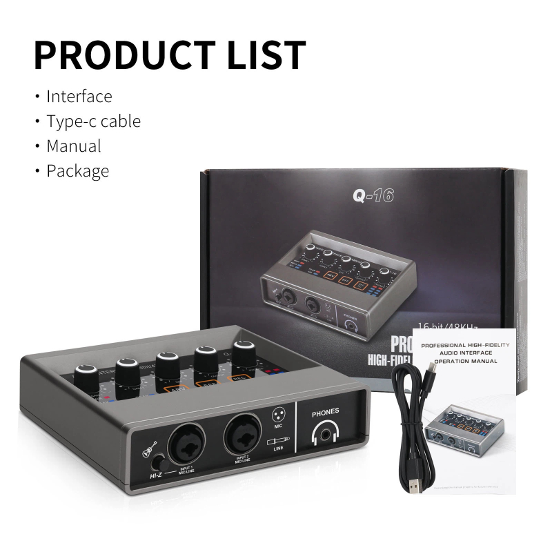 XTUGA Q16 Professional Usb Aud - огляд і ціна Audio Interface Usb
