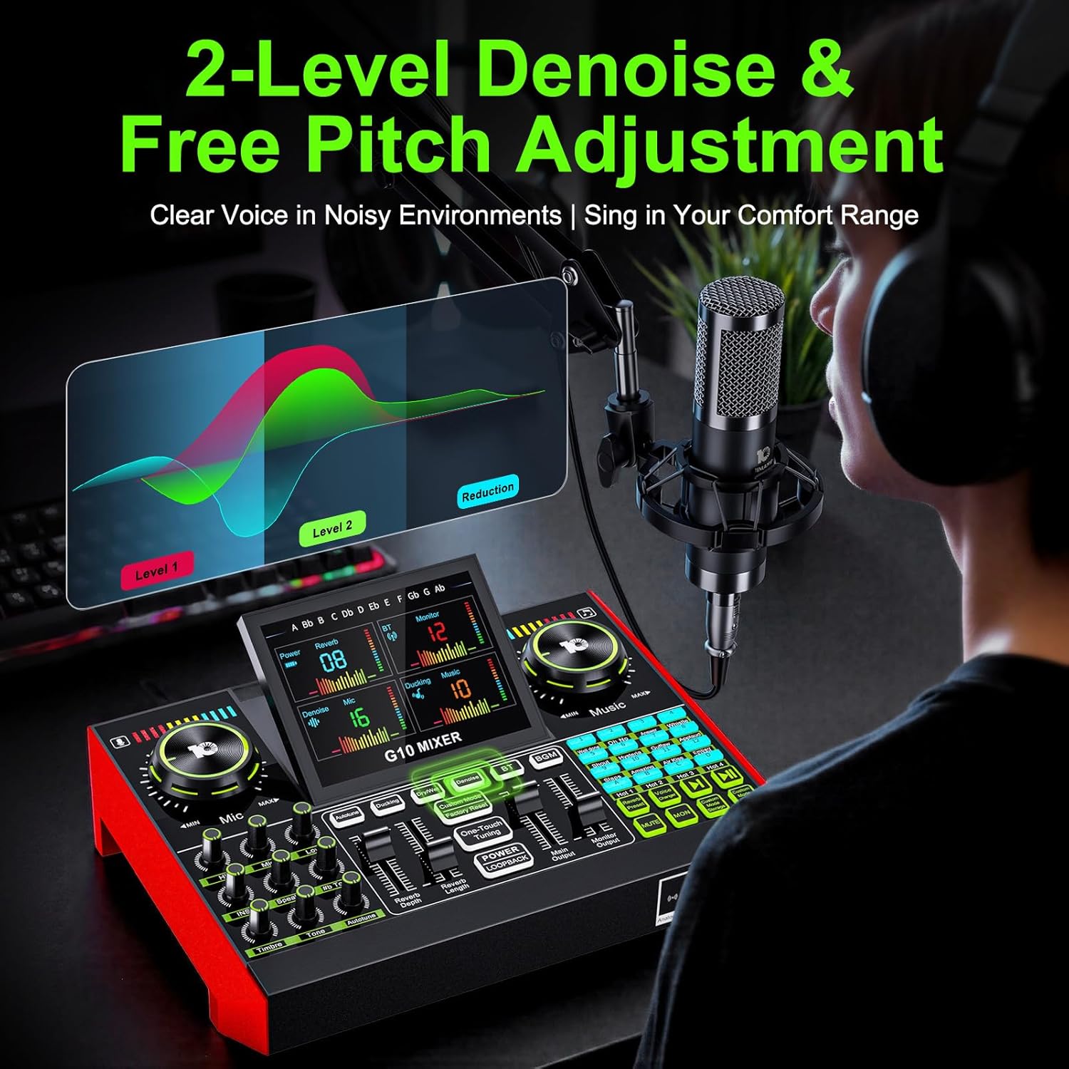 Tenlamp G10 Live Streaming Aud - огляд і ціна Audio And Music Mixer