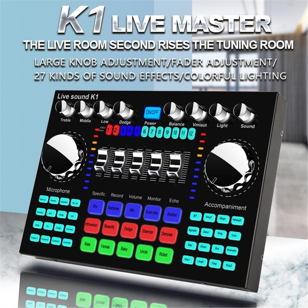 K1 Audio Mixer Live Sound Card - огляд і ціна Audio And Music Mixer