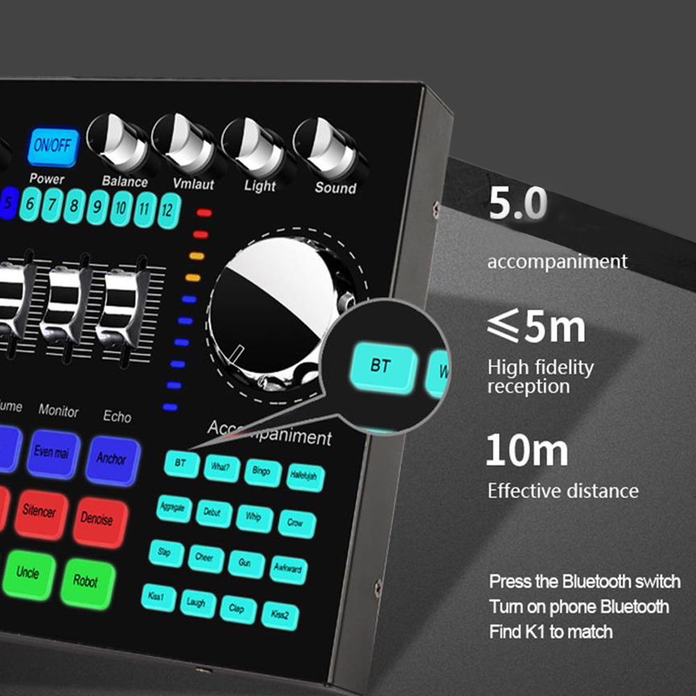 K1 Audio Mixer Live Sound Card - огляд і ціна Audio And Music Mixer