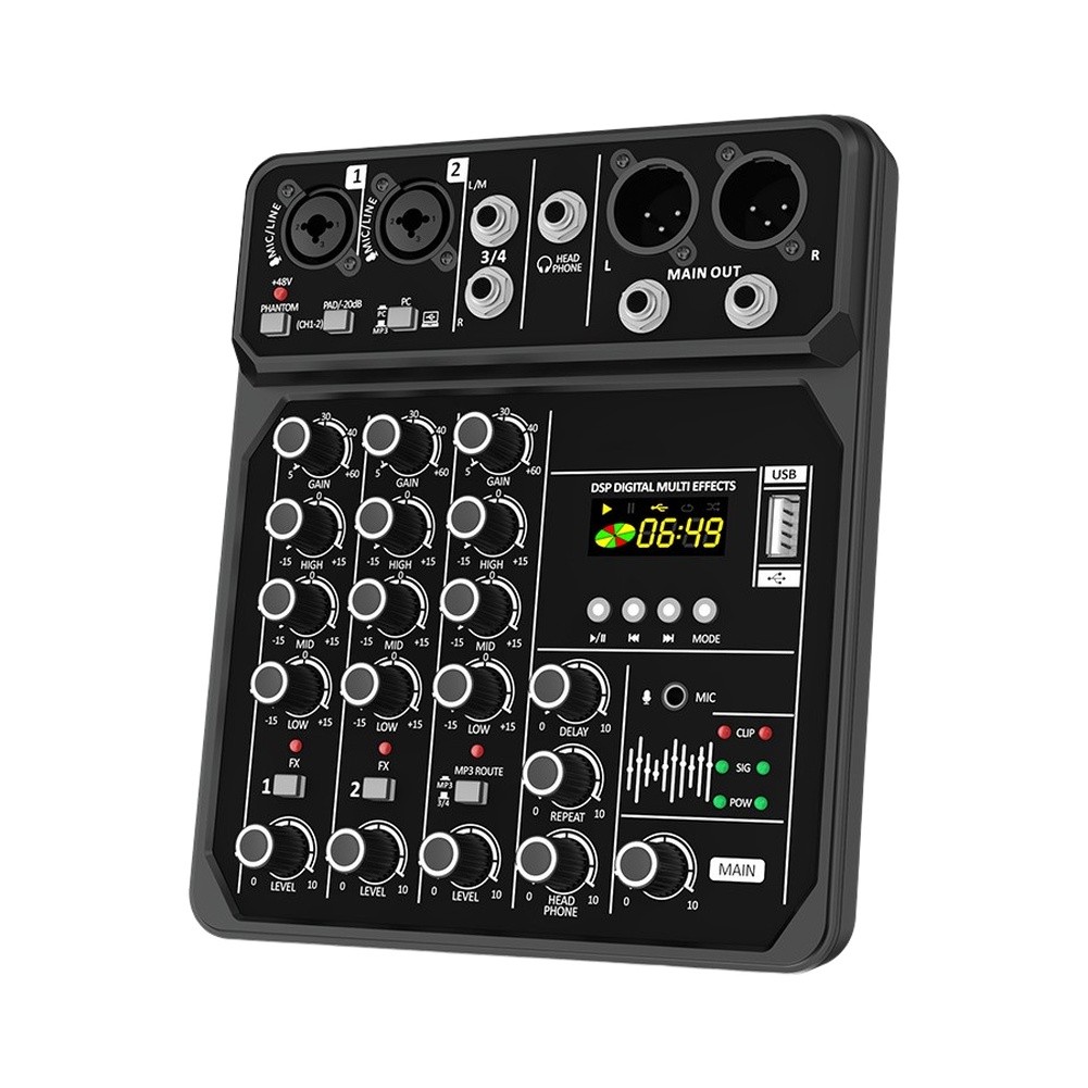 Portable 4-Channel Audio Mixer - огляд і ціна Audio Music Production