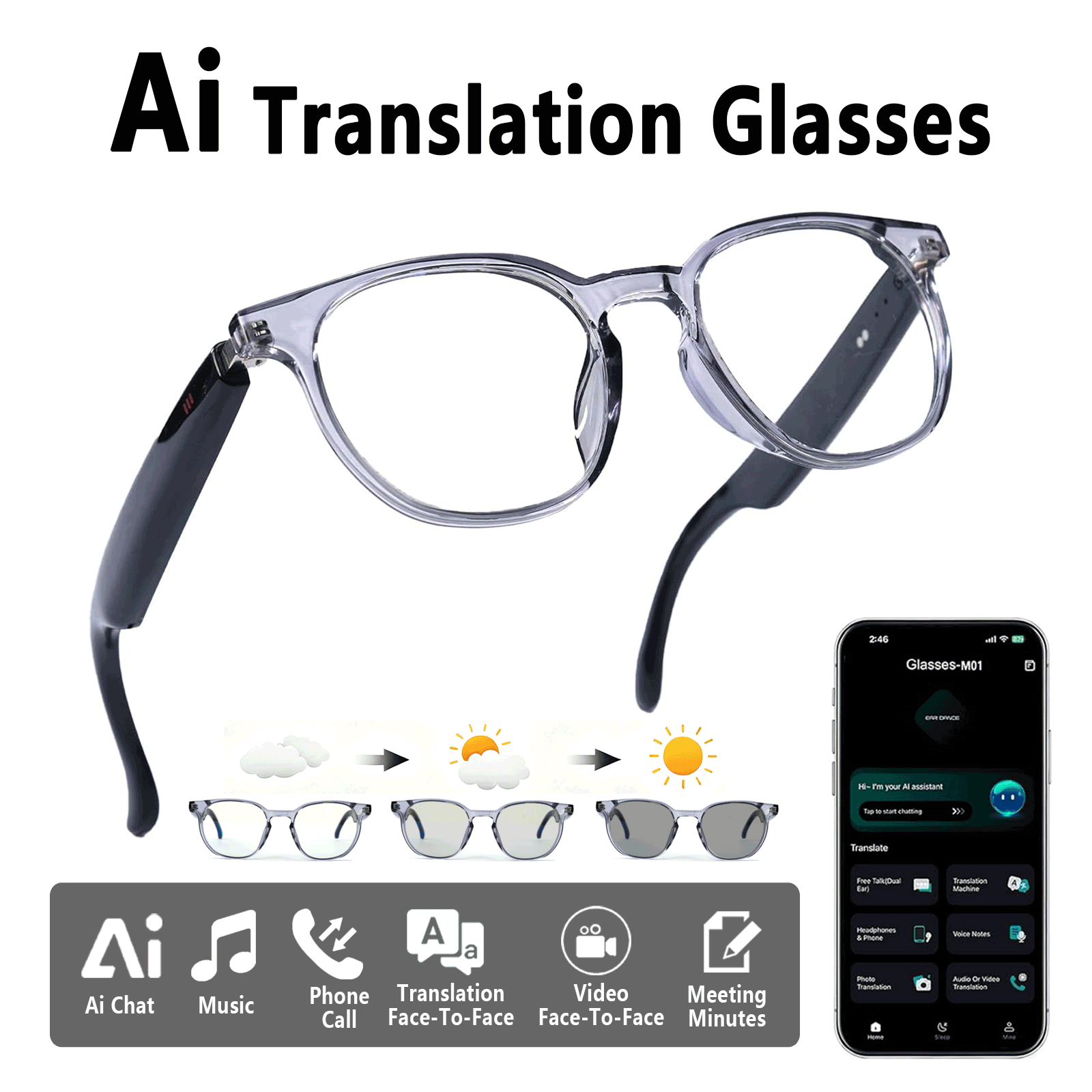 Smart Audio Glasses, Real-Time - огляд і ціна Audio Music Apps