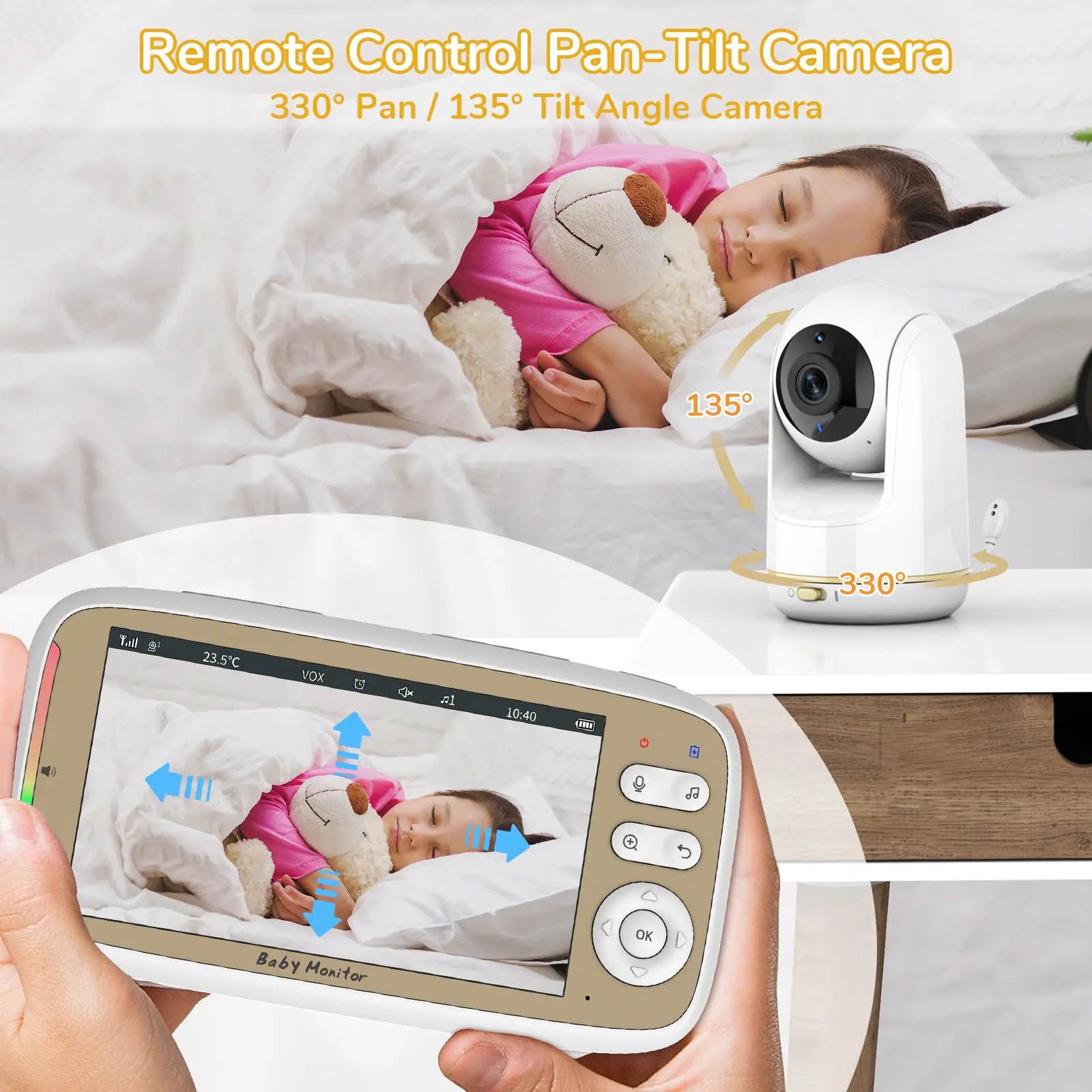 5 Inch Baby Monitor 3X Zoom PT - огляд і ціна Audio Music Apps