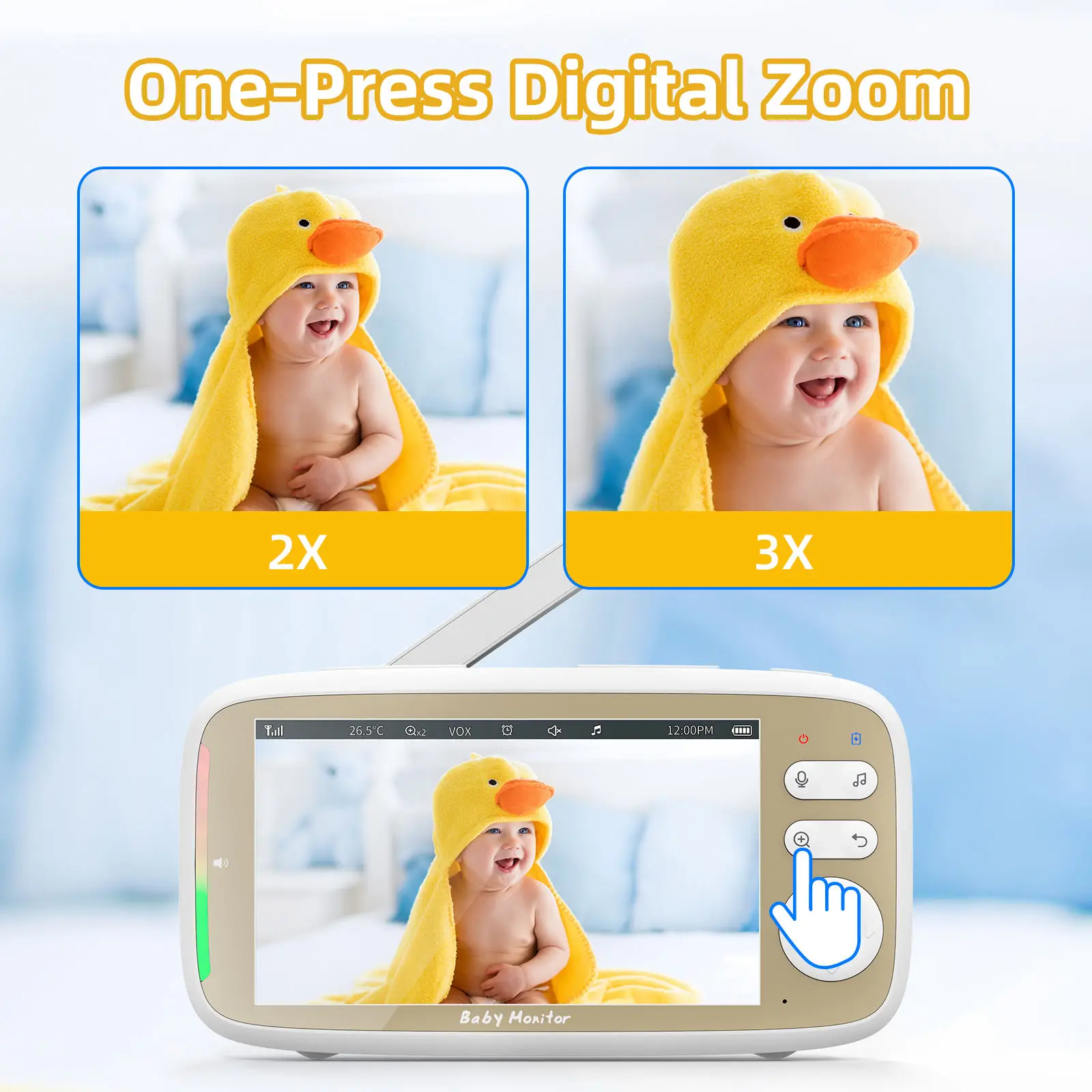 5 Inch Baby Monitor 3X Zoom PT - огляд і ціна Audio Music Apps