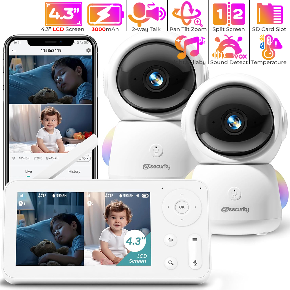 2K Baby Monitor with 2 Cameras - огляд і ціна Audio Music Apps